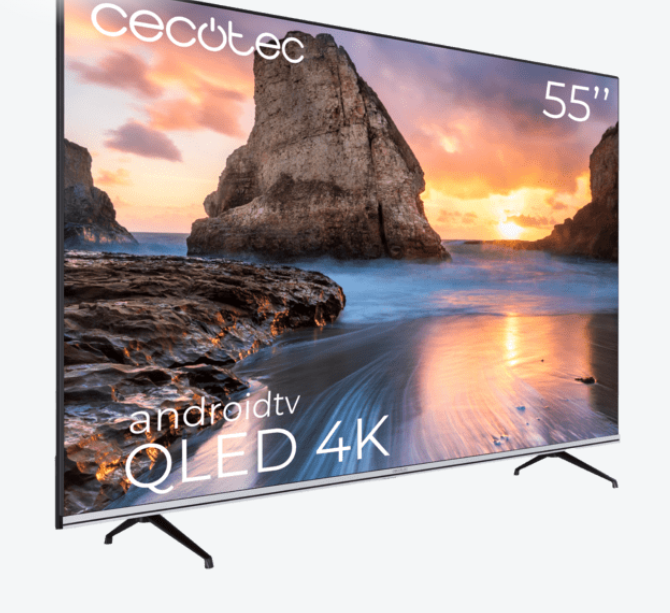 TV Cecotec V1 series VQU10055.Smart TV de 55" Televisores QLED, Resolución 4K UHD