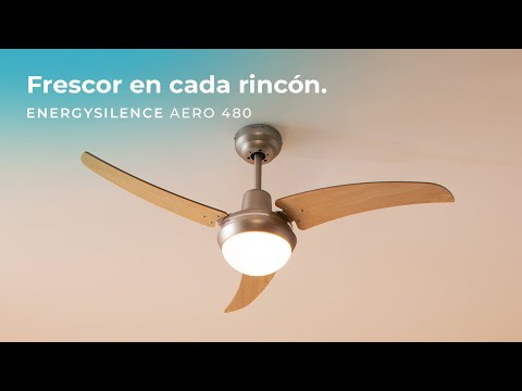 EnergySilence Aero 480. Ventilador de Techo con Mando a Distancia y Luz